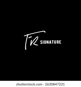 Logotipo da assinatura do nome inicial FR
