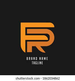 logotipo de las iniciales FR, logotipo de las iniciales de nombre, logotipo de las iniciales de la empresa, logotipo de las iniciales de la persona.