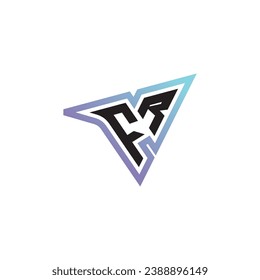 FR letter combination cool logo esport or gaming initial logo as a inspirational concept design