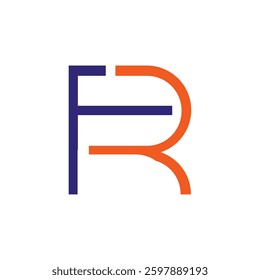 FR Letter Logo Design. FR Creative letter logo design vector, FR Letter Initial Logo Design. FR monogram Logo Unique Concept Vector.
