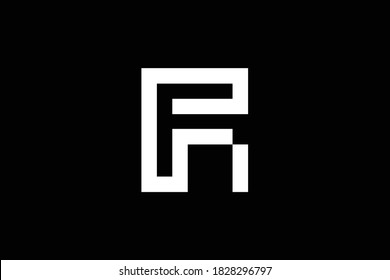 FR letter logo design on luxury background. RF monogram initials letter logo concept. FR icon design. RF elegant and Professional letter icon design on black background. F R RF FR