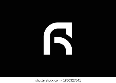 FR letter logo design on luxury background. RF monogram initials letter logo concept. FR icon design. RF elegant and Professional white color letter icon design on black background.