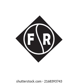 FR letter logo design on white background. FR creative circle letter logo concept. FR letter design.
