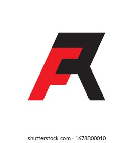 Vector de diseño de logotipo de letra FR
