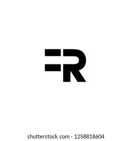 fr letter logo vector