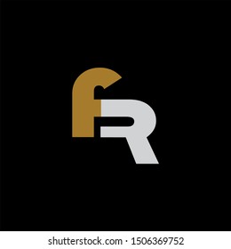 FR Letter monogram with abstrac concept style design