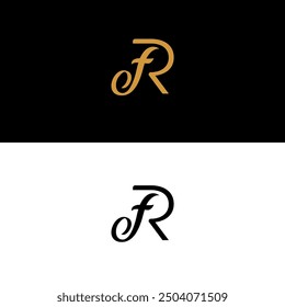 FR Logo Design , Creative Minimalist Letter RF Logo Design