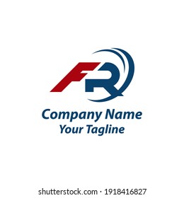 FR Logo Design Template Vector Graphic Branding Element.EPS 10