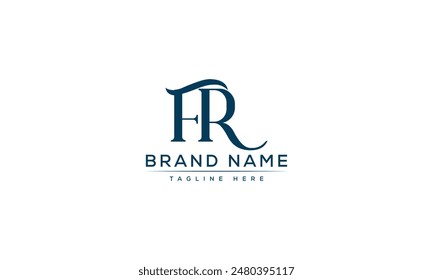 FR logo Design Template Vector Graphic Branding Element.