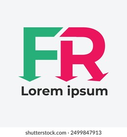 VECTOR de Plantilla de diseño de logotipo FR