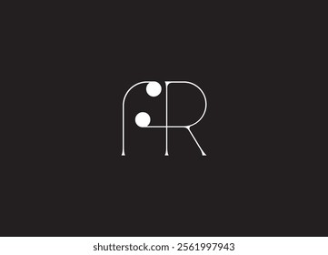 FR logo Design Template Vector Graphic Branding Element.
