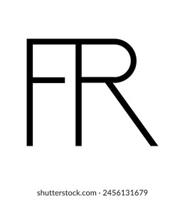 FR logo design. Vector image