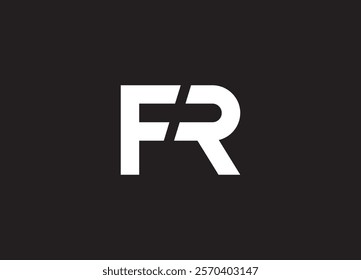 FR logo design vector initial design
