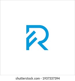 Signo vectorial de diseño de logotipo FR