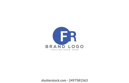 FR logo design vector template design for brand