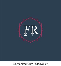 fr logo initial Letter, Abstract Polygonal Background Logo, design for Corporate Business Identity,flat icon Alphabet letter