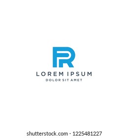 FR Logo Monogram Icon Vector Template