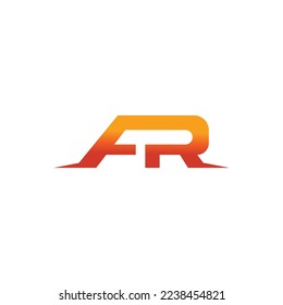 FR logo template vector abstract design color