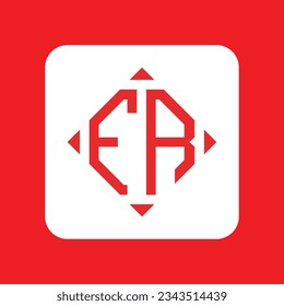 FR modern initial monogram logo design vector. It will be suitable for which company or brand name start those initial.
