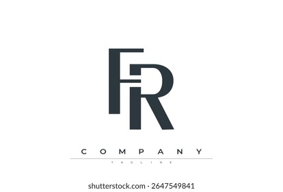 FR Modern Initials Logo Design. Branding logo with stylized initials showcasing bold design and modern aesthetic. Ideal for professional business branding or creative projects focusing on minimalistic