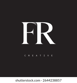 FR Monogram Logo Minimal Elegant Letter mark for Luxury, Fashion   Creative Brands	
