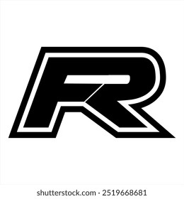 Logotipo del monograma del FR, usted puede utilizar este logotipo para cualquier cosa que usted quiera, como un logotipo de su marca o el logotipo de su equipo y cualquier cosa que usted quiera