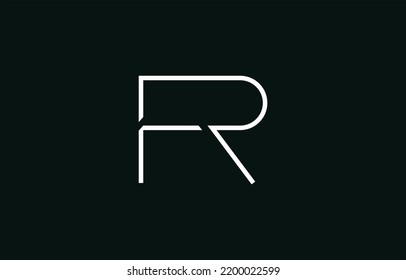 FR or RF Abstract initial monogram letter alphabet logo