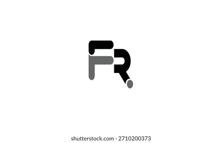 MONOGRAMA ABSTRACTAS DEL LOGOTIPO DE LA LETRA DE FR, RF