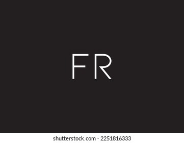 FR RF abstract vector logo monogram template logo design