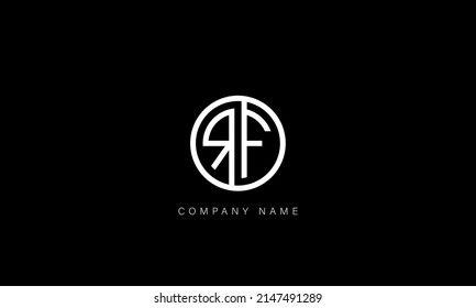 FR, RF alphabet letters logo monogram