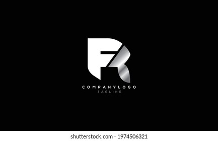 FR RF F AND R Abstract initial monogram letter alphabet logo design