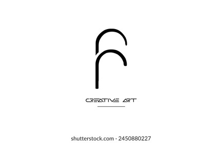 FR, RF, F, R abstract letters logo monogram