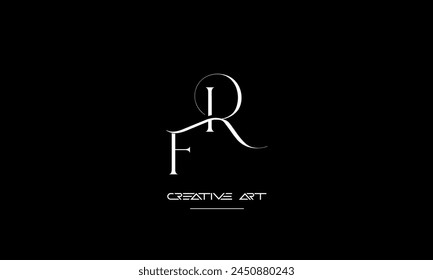 FR, RF, F, R abstract letters logo monogram