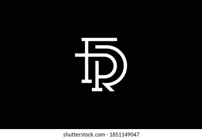 FR RF FPR logo design concept with background. Initial based creative minimal monogram icon letter. Modern luxury alphabet vector design