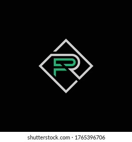 FR or RF letter designs with different colors and backgrounds