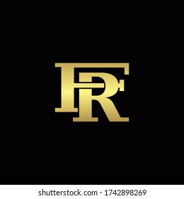 FR or RF Letter Initial Logo Design, Vector Template