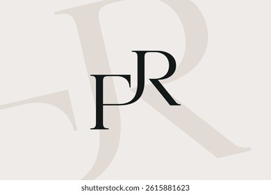 FR or RF letter logo icon design. Classic style luxury initials monogram.