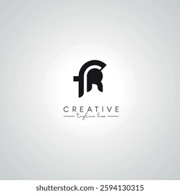 FR RF Letter Modern Unique Logo Design. Initial Based Monogram Symbol.
