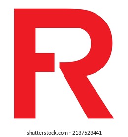 FR and RF lettering icon background logo brochure banner 