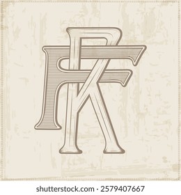 FR, RF,  logo FR , Letter FR , Monogram FR , vector, logo, Wedding Monogram Initials, Wedding Logo,Wedding Monogram, Logo Design , Monogram Vintage