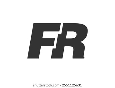 FR Techno Editable Font Logo For Corporate Branding. Bold, Futuristic Design With Unique Typographic Ideas. Minimal Custom Type And Dynamic Letter Variations For Promotion, Printing, And Book Titles