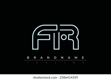 FR Technology Letter Logo Template. This tech letter logo is a graphic mark that uses letters to represent a technology company.