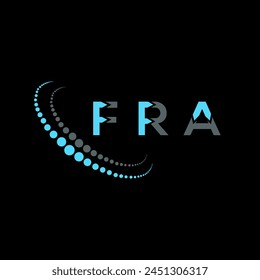 Diseño abstracto del logotipo de la letra de FRA. FRA diseño único. FRA.
