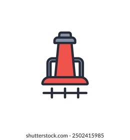 fracking icon. vector.Editable stroke.linear style sign for use web design,logo.Symbol illustration.