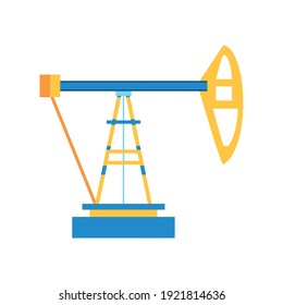 Fracking Oil Rig Drilling Equipment Vector Illustration