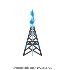 Fracking Turm Gas- und Ölbohrturmindustrie Vektorgrafik