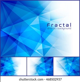 Fractal Abstract Background. Low Poly Vector Series, Suitable For Design Element And Web Background