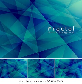 Fractal abstract background. Low poly vector background series, suitable for design element and web background