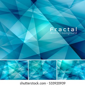 Fractal abstract background. Low poly vector background series, suitable for design element and web background