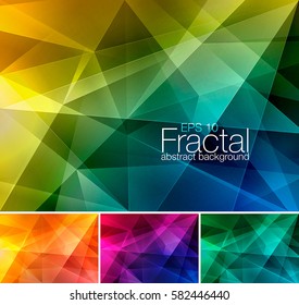 Fractal abstract background. Low poly vector background series, suitable for design element and web background